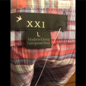 Forever 21 | Tops | New Forever 2 Xxi Sleeveless Button Down Plaid L